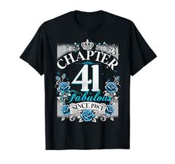 Womens Chapter 41 Fabulous Since 1984 41st Birthday Design Maglietta