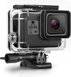 Kuptone Custodia impermeabile compatibile con GoPro Hero7Black/(2018) 6/5 Custodia impermeabile per immersioni subacquee, 45 m, con staffa compatibile con GoPro Hero7Black/(2018) 6/5 Action Camera