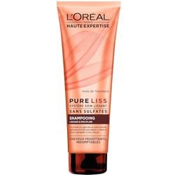 L'Oréal Paris Pure Liss Shampoing Sans Sulfate à l'Huile de Tournesol - Lissage & Discipline - Cheveux Frisés & Indomptables - 250 ml
