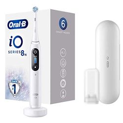 Oral-B iO 8n Szczoteczka Elektryczna, Biały, 1 Sztuka,