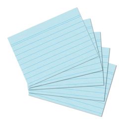 herlitz Indexkaart A6, gelinieerd, blauw, 100 stuks