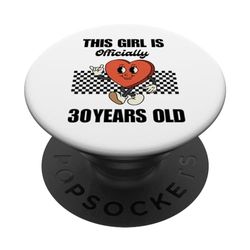 This Girl Is Officially 30 Years Old Age Girls Birthday PopSockets Swappable PopGrip