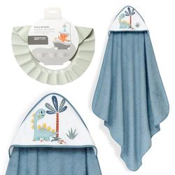 Interbaby - Mantello da bagno per bambini + berretto regolabile | Asciugamano con cappuccio 100% cotone, unisex, morbido, asciugatura rapida, ideale per neonati, neonati e bambini piccoli, design