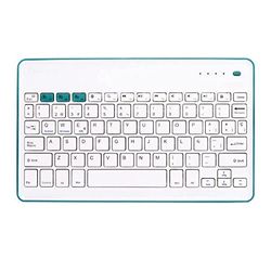 Silver HT 111936640199 - Teclado inalámbrico, color blanco y azul