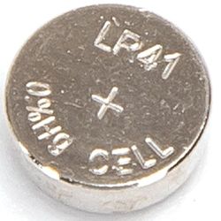 Batteria a bottone 1,5 V AG3 LR41, confezione da 4 pezzi, ideale per piccoli dispositivi come orologi, giocattoli e calcolatrici.