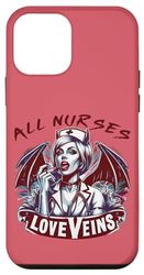 Custodia per iPhone 12 mini Tutte le infermiere amano le vene succube divertente Halloween Vampire Devil
