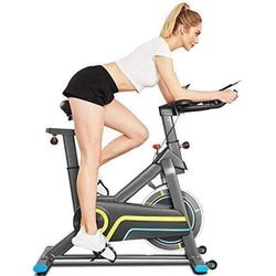 ANCHEER Bicicletta da appartamento Bici da Fitness Bike Esercizio con Display LCD e Controllo APP/Cuscino Regolabile/Supporto Tablet/Volante Silenzioso