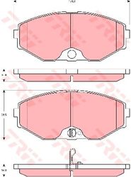 TRW gdb3273 Pastilla de freno para Nissan Maxima QX (A33)