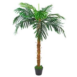 Leaf Folha 130 cm princesa artificial palmeira natural, tronco castanho