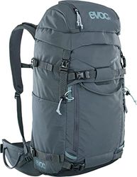 EVOC PATROL 40 sac à dos de randonnée (système de portage confortable, répartition de la charge, accès latéral, compartiment avalanche, remplissage par le haut et le côté), gris carbone