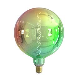 CALEX Colors Kalmar - Lampada a LED con opale metallico, diametro 200 mm, dimbar, attacco E27, 4 W, 2000 K, 40 lm, classe energetica B