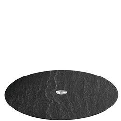 LEONARDO HOME Turn Piatto 32,5 cm Nero Effetto Ardesia, Vetro