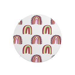 Questo Casa, Round Digital Printed Mouse Pad, Non-Slip Base, for Office and Home, Diameter:22cm