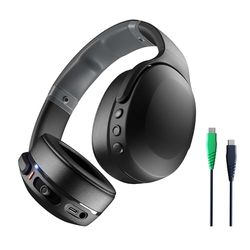 Skullcandy Crusher Evo Bezprzewodowe Słuchawki Nauszne z Regulowanym Basem Sensorycznym, 40 godz. Słuchania, Mikrofon, Obsługa iPhone’a, Androida i urządzeń Bluetooth – czarny