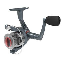 Quantum Optix Spinning Visserij-reel, maat 40 haspels, verwisselbare rechter- of linkerhand ophalen, aluminium spoel, roestvrij stalen borgdraad, continu anti-achteruit, 5.2:1 overbrengingsverhouding,