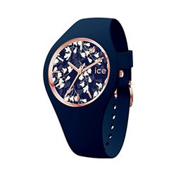 ICE-WATCH - Ice Flower Blue Lily - Montre Bleue pour Femme avec Bracelet en Silicone - 020511 (Small)