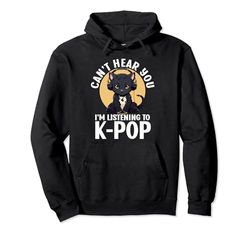 No puedo escucharte, estoy escuchando mercancía de K-pop de K-pop de Kpop Panther Sudadera con Capucha