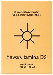 HAWA PHARMA HAWA Vitamina D3 4000UI 60cap, Negro, Estandar