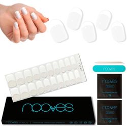 NOOVES Strisce per Unghie in Gel Semipolimerizzato | French Grace | Francese | Strisce per unghie in gel semi-duraturo | Adesivi per unghie semi-permanenti in gel| Gel Nail stickers| Unghie