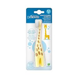 Dr. Brown's Brosse à dents d'apprentissage pour bébé à tout-petit, girafe, 0-3 ans