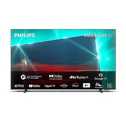 Philips 4K OLED Ambilight TV|OLED718|48 Pulgadas|UHD 4K|120 Hz|P5 AI Picture Engine|HDR10+|Google Smart TV|Dolby Atmos|Altavoces 20 W|Soporte|Prime|Netflix|Youtube|Google Assistant|Alexa