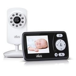 Chicco Smart Video Babyfoon met Camera, Videocamera om Toezicht te Houden op Baby's en Kinderen met 2,4 inch LCD-kleurenscherm, 200m Bereik, Nachtvisie, Stemactivatie, Lange Batterijduur