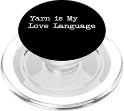 Frases divertidas de hilo es mi lenguaje de amor PopSockets PopGrip para MagSafe