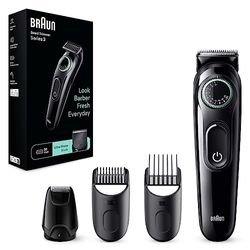 Braun Series 3 RASOIO ELETTRICO BARBA, Con lama barba Ultra Affilata, REGOLABARBA UOMO 40 Lunghezze, 50 Minuti Di Utilizzo Senza Fili, BT3421 Nero