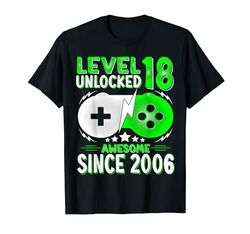 level 18 unlocked compleanno 18 anni regalo 18 anni maschio Maglietta