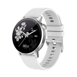 DCU TECNOLOGIC Smartwatch pour Femme avec GPS intégré et appels Bluetooth - Écran AMOLED 1,32" - Assistant Vocal | Plus de 130 Modes Sportifs | altimètre, baromètre et Boussole intégrés