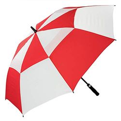 Ombrello da golf resistente al vento Premium Auto Open, Rosso, Classico