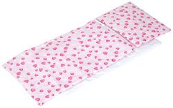 Pinolino 28350-7 - Roupa de cama para carrinho de brincar (3 peças), design de corações, cor rosa