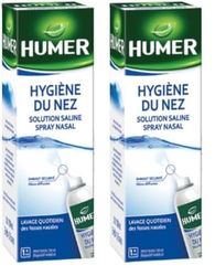 Humer - Spray nasal Hygiène du nez - Format familial : dès 1 mois - Solution saline - 100ml (Lot de 2)