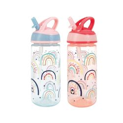 Nuby Botella de agua Super Flip, antiderrames, activa para bebés pequeños, 540 ml/19 oz, asa de transporte, flujo libre, apta para lavavajillas y esterilizador, vaso adecuado para más de 18 meses