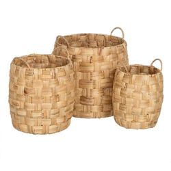 BigBuy Home Mandenset beige natuurlijke vezels 37 x 37 x 40 cm (3 stuks)