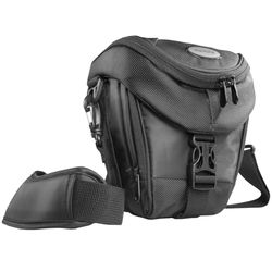Mantona Premium, Capa para câmara Reflex, alça para ombro, fecho de correr e clipe, cor preta
