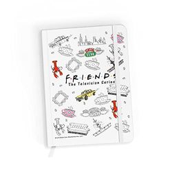 ERT GROUP Cuaderno con licencia original y oficial de Friends, patrón Friends 011 white, con papel cuadriculado, A5