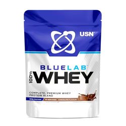 USN Blue Lab Whey Protein Powder, Chocolate Flavour - 476g (14 Servings), Premium Whey Isolate Protein Dietary Supplement, Post Workout Lean Muscle Growth BCAA Amino Acids Powder
