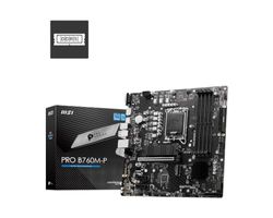 MSI PRO B760M-P Motherboard, Micro-ATX - Supports 12th and 13th Gen Intel Core Processors, LGA 1700 - DDR5 Memory Boost 6800+MHz/OC, PCIe 4.0 x16 Slot, M.2 Gen4 Slots