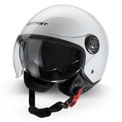 Befast | Rapid II - Casco Jet Omologato con Doppia Visiera in Policarbonato, Casco Scooter con Occhialino Parasole, Casco Moto Jet con Interni Traspiranti e Anallergici, Colore Bianco Opaco