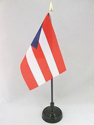 Puerto Rico Tafelvlag 15x10 cm - Puerto Ricaanse Bureaivlag 15 x 10 cm - gouden speerblad - AZ FLAG