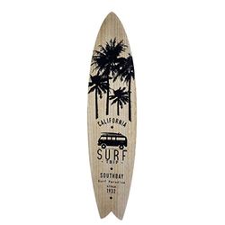 Atmosphera Tavola da surf South Bay, stampa bianca, colore: nero
