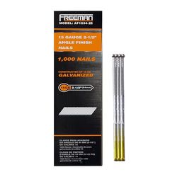 Freeman Af1534–25 2–1/5,1 cm par 15 Jauge Angle Finition Vernis à ongles, 1000 par boîte