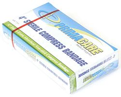 Primacare WB-7701 First Aid Sterile Compress Bandage for Wound Dressing, Medical Supplies Gauze Bandage Rolls, 4" x 7" Pad