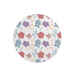 Questo Casa, Rund musmatta med digitalt tryck, halkfri baksida, för kontor och hem, diameter: 22 cm