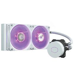 CoolerMaster MasterLiquid ML240L RGB V2 Refroidisseur de liquide pour processeur AIO en boucle fermée, pompe à double chambre de 3e génération, 240 Rad, SickleFlow 120 mm PWM, éclairage RVB pour AMD