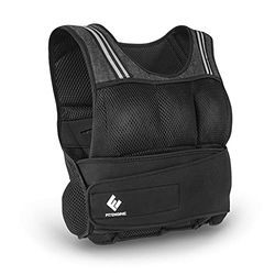FitEngine Chaleco de peso, peso extraíble, hasta 10 kg, con 36 sacos de arena de 540 g, ajuste funcional, resistente al sudor, para entrenamientos como jogging, push-ups, pull-ups, Plank Holds, etc.