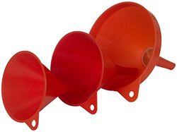 hünersdorff Set di imbuti da 3 pezzi, HD-PE Cod. art. 950601,950701,951201, colore rosso
