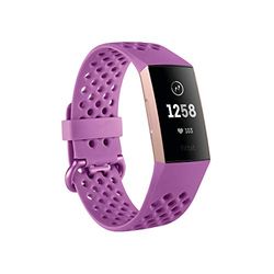 Fitbit Charge 3, Tracker Avanzato per Fitness e Benessere Unisex Adulto, Resistente all'acqua fino a 50m, Lampone, Taglia Unica