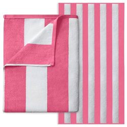 GC GAVENO CAVAILIA Microfiber Beach Towel Large - Super Absorbent Sand Free Beach Towels - Extra Large Beach Towel for Adults (100x200 cm) - Soft, Compact, Lightweight (1 Piece) - Pink